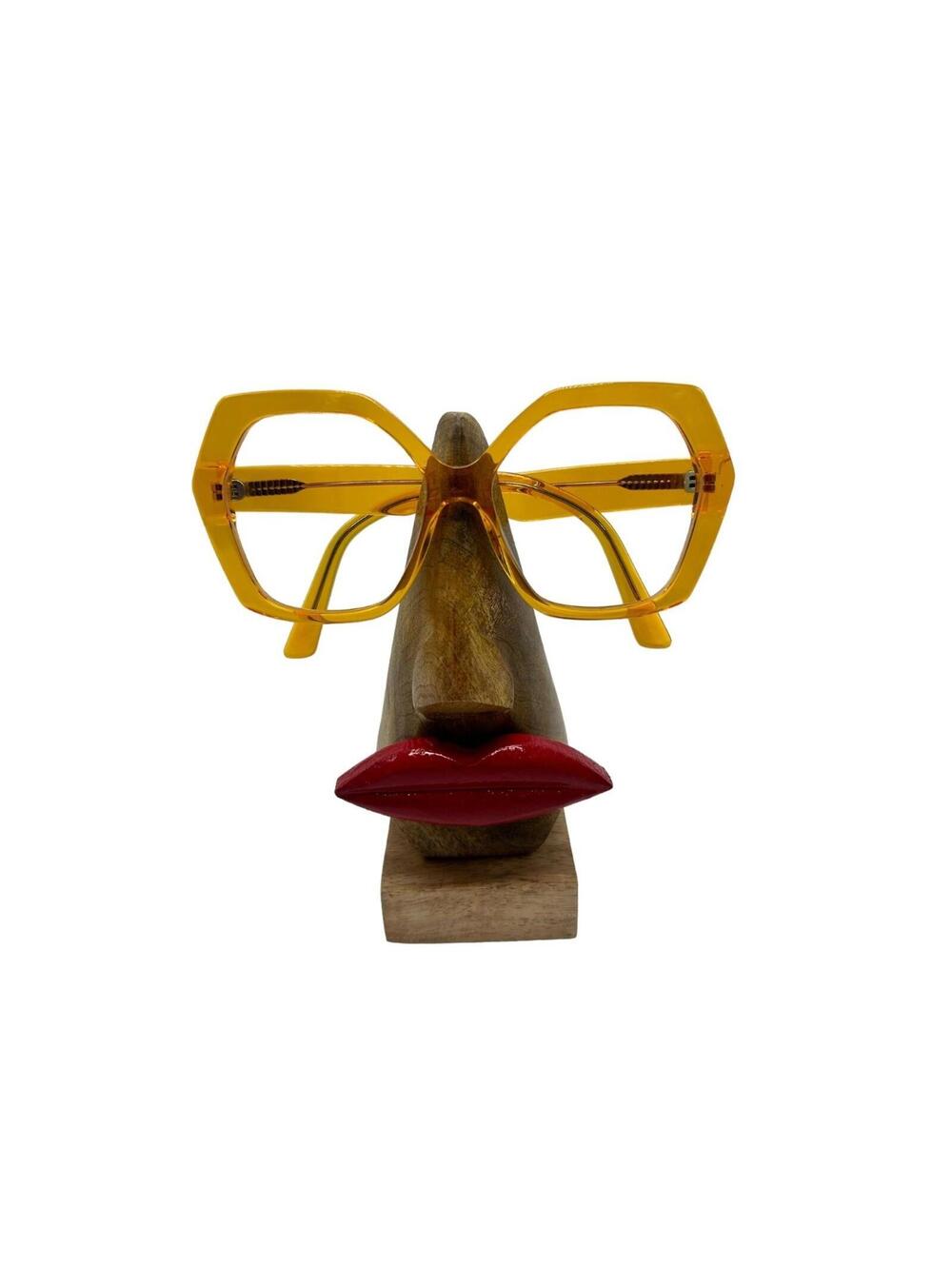 Womens Geometric Shape Frame Eyeglasses Orange Casual Daily wear Full Rim